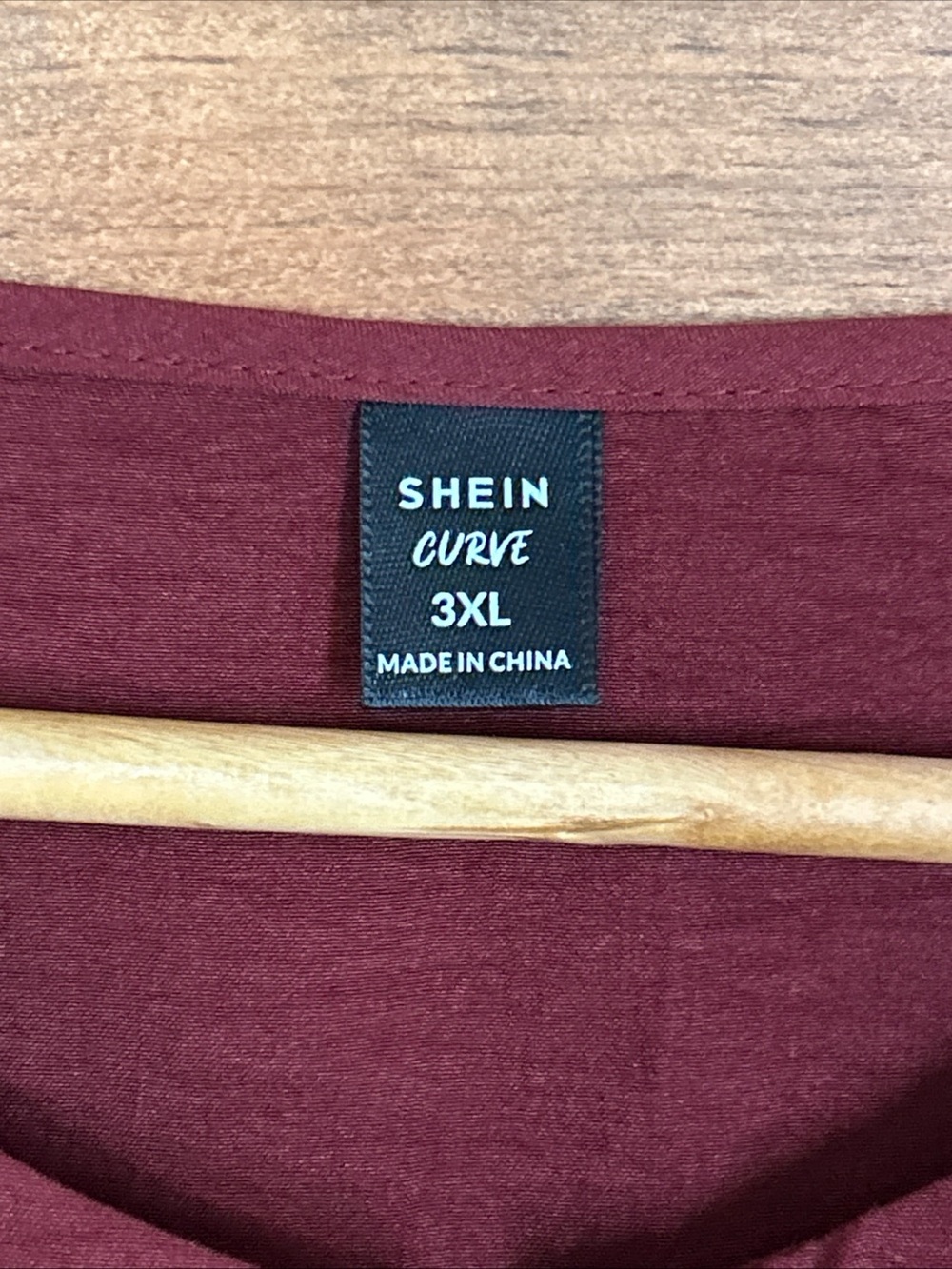 Shein Curve Burnt Rose Puff Elastic Sleeve Round Neck Buttons Women's Size 3X - Picture 3 of 10